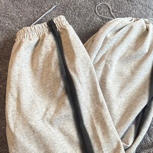 Kids Gray Sweatpants with Heart Accent